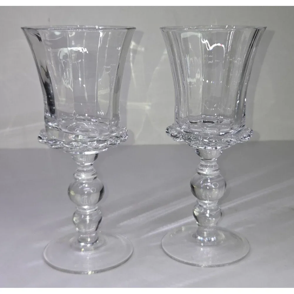 Pair of Southern Living Emerson Juice Iced Tea Glasses Set 2 Water Wine Goblets